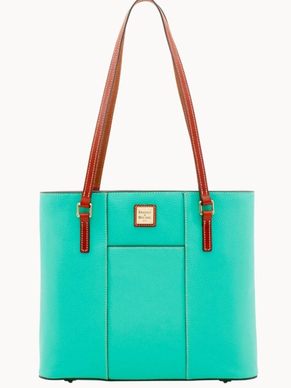 Dooney & Bourke Pebbled Leather Lexington Shoulder Bag - Teal/Mint Green